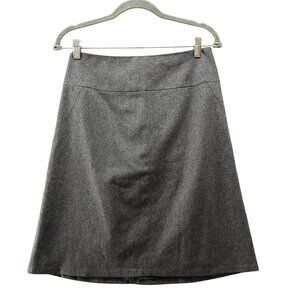 NWT Banana Republic Wool Blend Skirt Size 2 Gray Stretch A-Line Knee Length